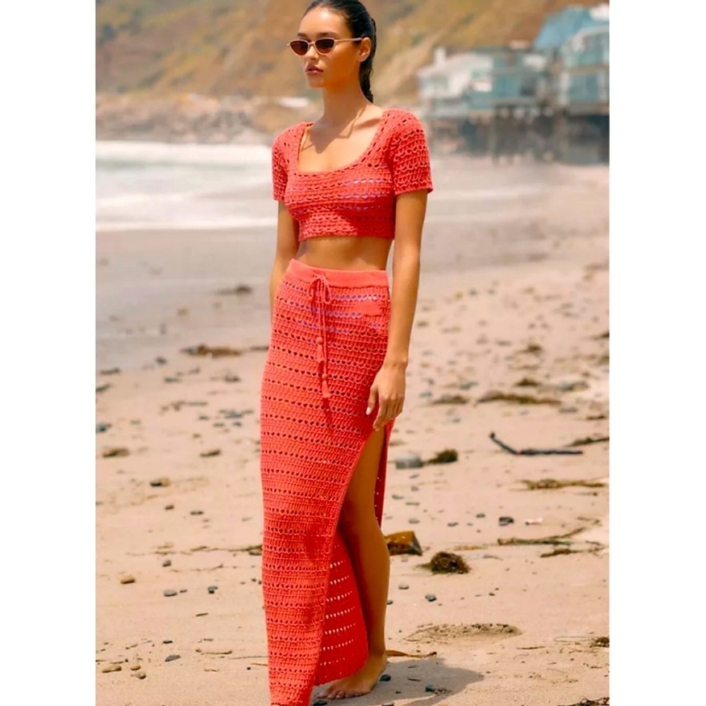 (SET) L*Space Sweetest Thing Crochet Top & Skirt from Anthropologie.